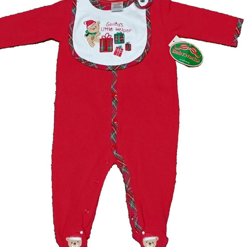 BabyWorks 3 Pc Christmas Baby outfit Sz 0/3 Months NWT